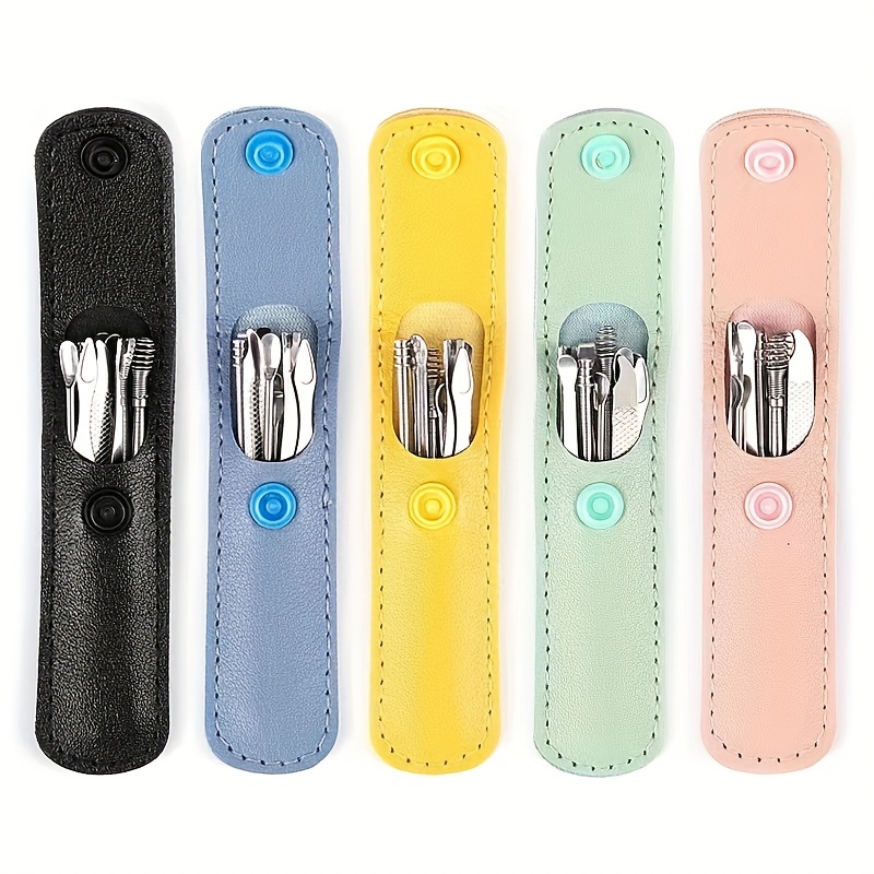 Stainless Steel Ear Wax Removal Tool Set, 6 in 1